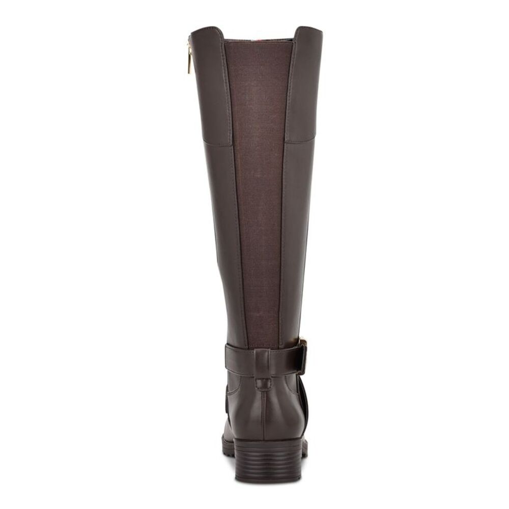 TOMMY HILFIGER Womens Brown Ankle Strap Buckle Accent Riding Boot 5 M - Picture 2 of 4